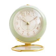CCOCC Tabletop Clock, Sophisticated Desk Clock with Gold Plated Metal Stand, Decorative Table Clock