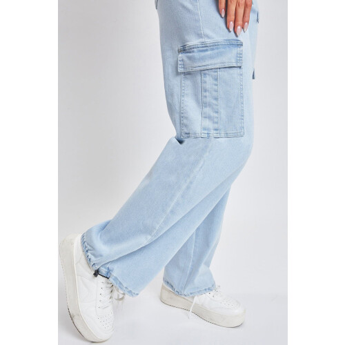 Damen-Cargojeans mit elastischem Saum 2
