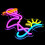 Letreiro de LED Neon Flamingo Ajustável com Alimentação USB 1