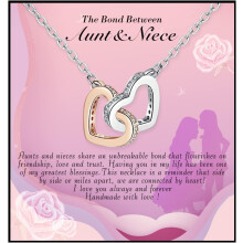 Niece Gifts from Auntie - Aunt Gifts from Niece - Aunt Niece Necklace for Birthday Christmas Graduation Wedding With Nice Message Card and Box