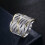 Δαχτυλίδι γάμου Charm Two Tone925 από ασήμι 925, γυναικείο δαχτυλίδι γάμου με κυβικά 1