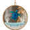 Ornamento de tartaruga de vidro do mar feito à mão com tema oceânico. 3