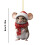 2D Acrylic Mouse Christmas Ornament with Scarf Design, 1 3