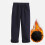 School Uniform Pants for Kids Dark Blue Thickened Elastic 2
