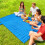 Beach Mat Portable Nylon 27.56x43.3 Inch Blue 2