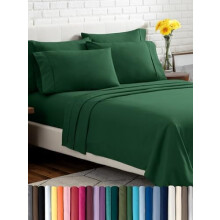 Σετ Σεντόνια Twin XL Forest Green 4 τεμαχίων Deep Pocket