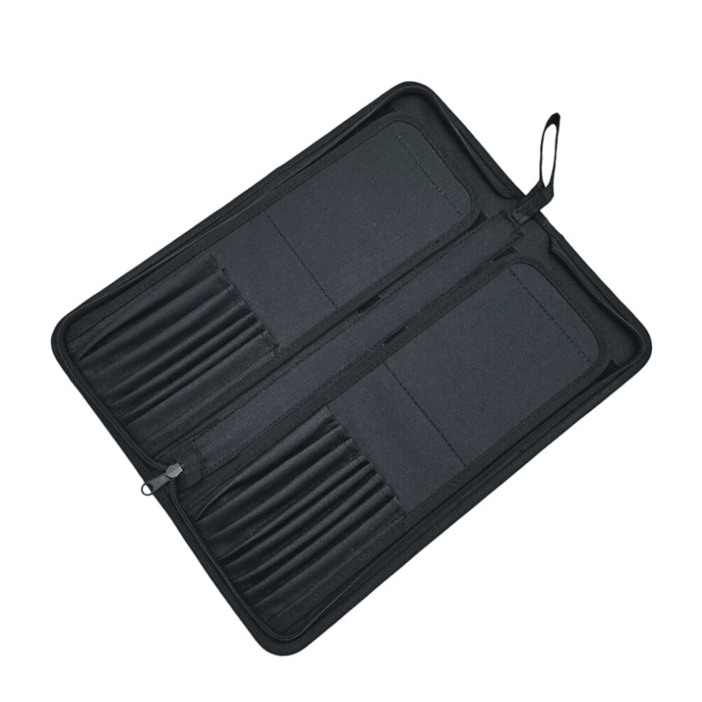 NUOBESTY Makeup Brush Holder Canvas Pouch Zipper Bag