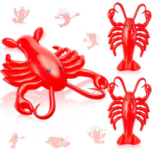 3pcs 20" Inflatable Lobsters for Party Decor – Red Aquatic Theme, Beach Birthday Pool Decor, Compatible with Crawfish Boil
