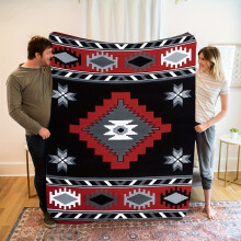 Coperta vintage in flanella in stile nativo americano: morbida, calda, ideale come regalo per tutte le stagioni, perfetta sia per la casa che per gli