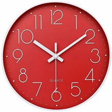 14 Inch Silent Wall Clock – Cement Grey Dial with White
