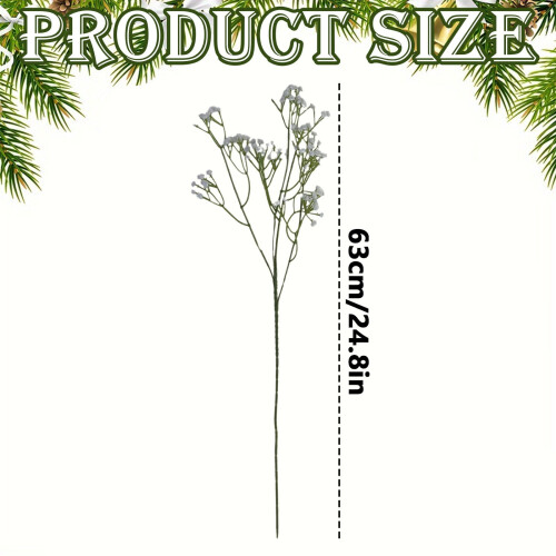Artificial Gypsophila Bouquet White Silk 1 Piece 2