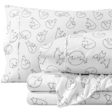 Weihnachts-Bettwäscheset für Damen (Queen-Size) - 1800 Ultraweiche Mikrofaser, tiefe Taschen, 4-teiliges Festtags-Bettwäscheset (Feelin' Foxy)