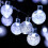 Guirnalda de luces LED solares con bolas de cristal de 6,5 m 3