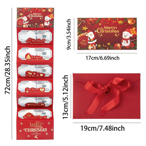 Envelope vermelho de Natal com 6 compartimentos 1