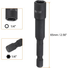 -5Pcs Magnetic Nut Driver 1/4" x 1/4" Quick Change Hex Shank Magnetic SAE Nut Driver CRV Steel for Impact Drive Nuts Bolts Driver Bit Set for Drill