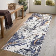 Tapis de couloir lavable en machine 60 x 180 cm – à poils courts et antidérapant