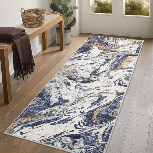 Χαλί Runner 2x6ft που πλένεται στο πλυντήριο – Χαμηλό πέλος, αντιολισθητικό