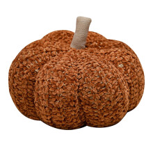 High-End Pumpkin Pillow – Soft Velvet Decor Cushion for Sofa, Bed, Fall/Halloween – 11", Exquisite Stitching, Supportive Filler