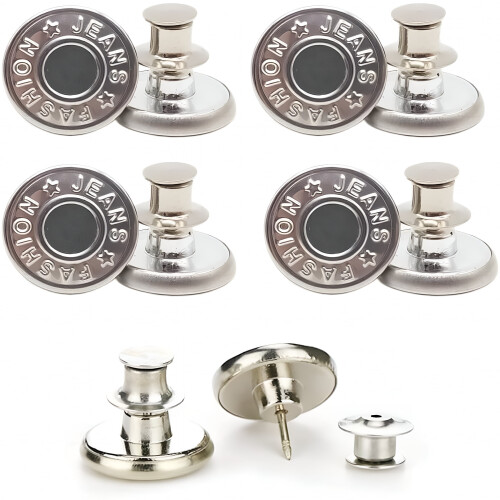 Removable Adjustable Metal Button Set For Quick Jeans Adjustments