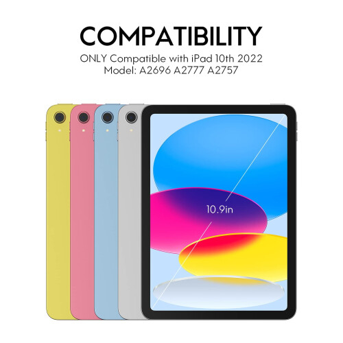 Capa protetora retroiluminada com teclado compatível com iPad de 10ª geração e 10,9 polegadas. 1
