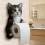 Porte-papier toilette mural 3D chat (1 pièce) 1