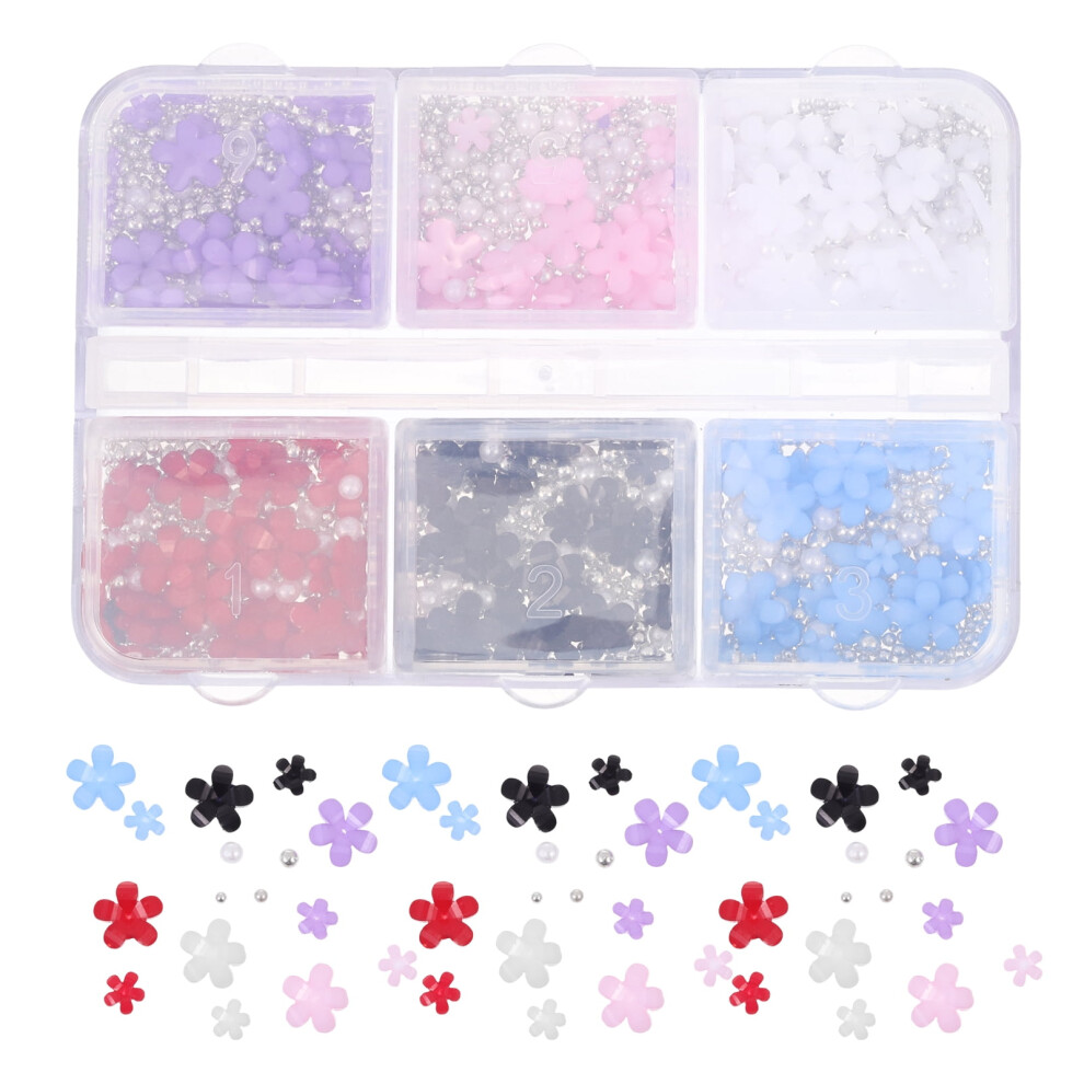 Nail Charms Five-petal Flower Nail Art Nail Decorations 1X5X7CM