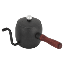 Bouilloire à café en acier inoxydable, 500 ml, mini-bouilloire à col de cygne, pour infusion lente, portable et à ouverture fine.