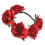 Tiara de rosas vermelhas para casamentos e ocasiões festivas. 1