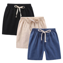 Pantaloni scurți casual din bumbac, până la genunchi, cu talie elastică și șnur pentru fete
