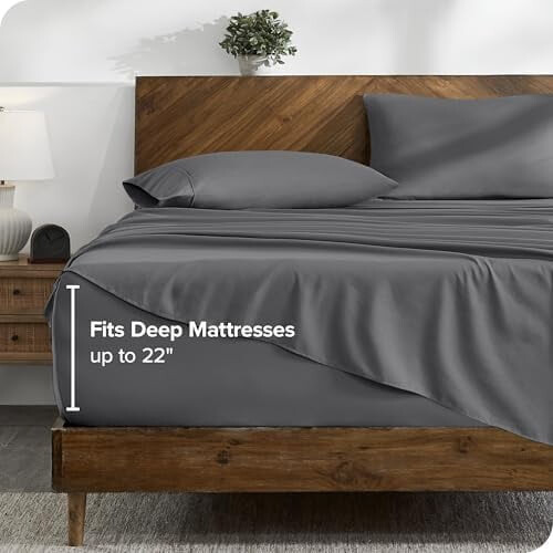 Queen Sheet Set 22" Deep Pockets Ultra-Soft Microfiber 2