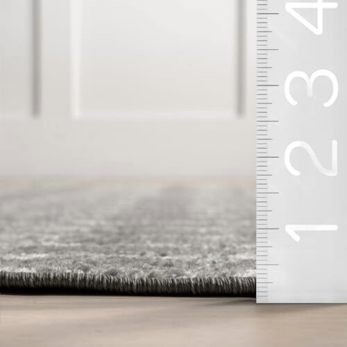 Moroccan Blythe area rug dark grey 3x5 ft 1
