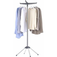 Varal de roupas dobrável em aço inoxidável com 2 níveis