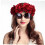 Tiara de rosas vermelhas para casamentos e ocasiões festivas. 7