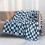 Checkered Flannel Blanket 100 x 70 cm Navy 2