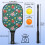 Σετ κουπιών Pickleball από fiberglass με λουλούδια και 2 μπάλες και τσάντα – Συμβατό με 3
