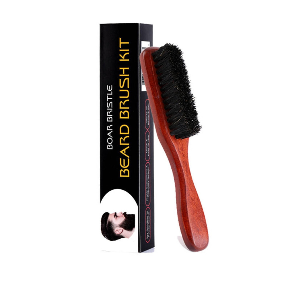 Slick Back Hair & Beard Brush â Wild Boar Bristles, Beech