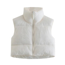 Women's Jackets Coat Vest Sleeveless 2025 Casual Outerwear Winter Warm Crop Vest Lightweight Outerwear Vest Padded Gilet Tops Coat White