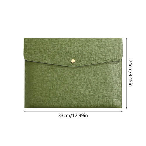 Waterproof Leather A4 Document Pouch with Hand Strap 2