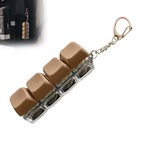 YOCBZ4-σε-1 Παιχνίδι Fidget με πληκτρολόγιο με φως LED και μπρελόκ – Ανακούφιση από το 1