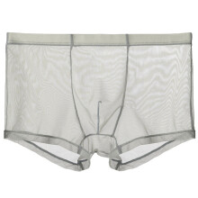 Boxers pour hommes en soie glacée respirante, sous-vêtements transparents et extensibles