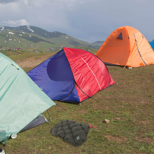 Colchão inflável para camping, almofada para escritório e viagens. 1