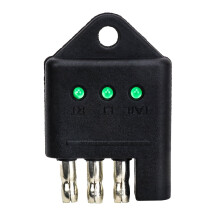 4 Pin Trailer Plug Socket Connection Circuit Tester Signal Plug Socket for Trailer Caravan Truck (Black)