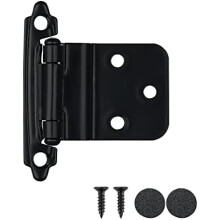 Charnières encastrées de 3/8 po, noires, paquet de 30