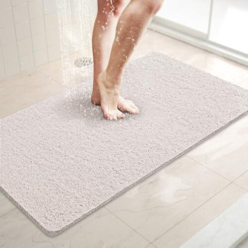 Douchemat, badmat, antislip, 32x16 inch, wit
