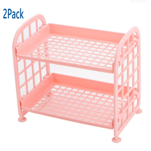 Plast makeup organizer hylde 2-lags