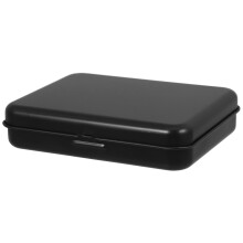 OUNONA Pequeña caja de hojalata con cerradura, bolsa de almacenamiento de DVD, caja de almacenamiento de hierro portátil con cerradura segura para