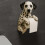 Hundeformet toiletpapirholder i harpiks, vægmontering 4