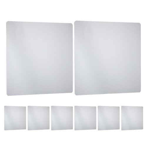 32Pcs Self Adhesive Acrylic Mirror Tiles for Wall Silver Decor