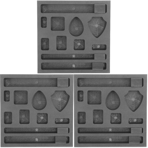 3Pièces Moules Graphite Pour Métal Or Argent Usage Laboratoire 1