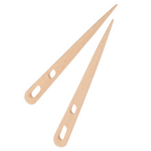 1Paire Aiguilles Tapisserie Bois Naturel Usage Tricot Couleur